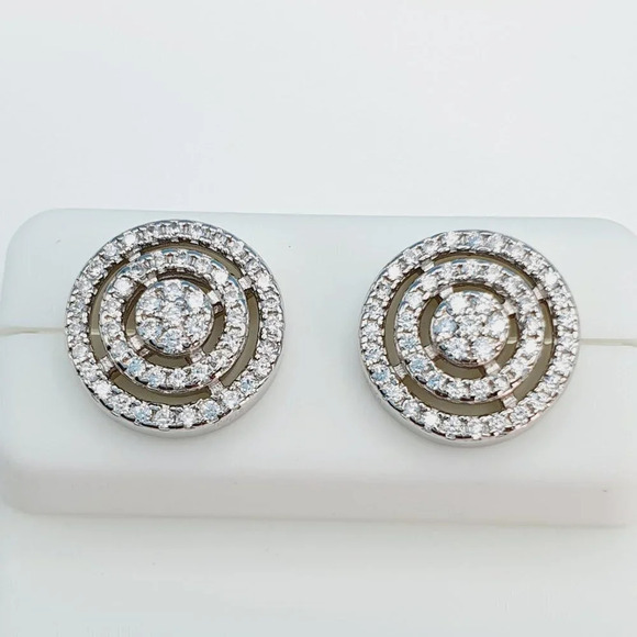 925 Sterling Silver Cubic Zirconia Earrings, U19254839 - Picture 1 of 11